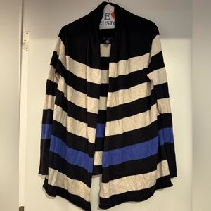 LIKE NEW!  Gap Striped Shawl Collar Cotton Cardigan Sweater Sz M